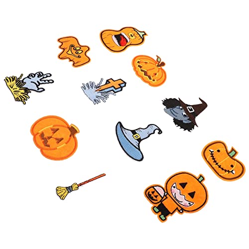 LALAFINA 11 Stücke Halloween Bestickte Patches Kürbis Stickerei Tuch Nähen Patch von LALAFINA