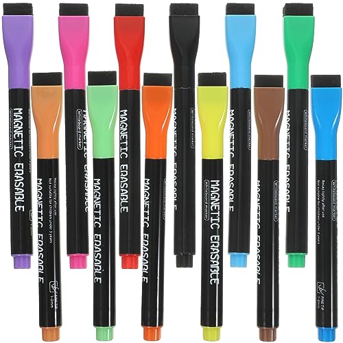 LALAFINA 12 Farbe Dry Erase Stifte Set Whiteboard Marker für und Feine Spitze Marker Kreative Schreiben Werkzeuge Nicht-löschbar von LALAFINA