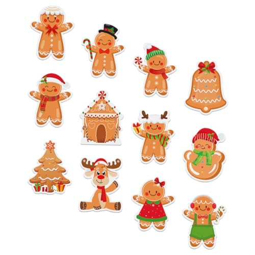 LALAFINA 12 Kleiner Memo-sticker Weihnachtstablett Büro-memo-aufkleber Weihnachts-notizblock Aufkleber Nach Nummer Filzschmuck Weihnachten Schneemann-notizblock Colorful Papier von LALAFINA