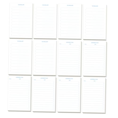 LALAFINA 12 Planungsvokabularbuch schreibhefte small notebook das notebook Memo-Notizen schreibwaren set Meeting-Notizbücher tragbare Notizblöcke kompakter Notizblock Mini-Notizbuch Papier von LALAFINA