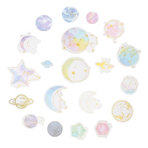 LALAFINA 120 Stück dekorative aufkleber selber machen scrapbooking sticker scrapbook stickers Gel Wand buchstaben aufkleber Dekorativer Aufkleber bronzierende Aufkleber Japanisches Papier von LALAFINA