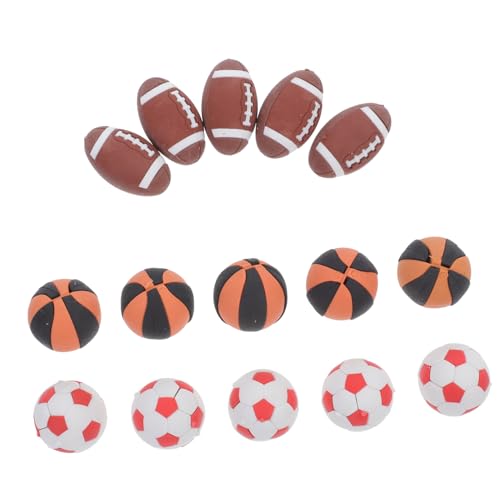 LALAFINA 15pcs Sport Ball Pencil Eraser Mini Eraser Klassenzimmer Preise Belohnungen Radiergummi -party Gefälligkeiten von LALAFINA