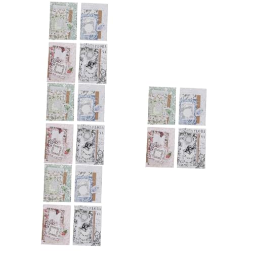 LALAFINA 16 Sätze Taschendekorationsmaterial Aufkleber mit Herbstblättern Scrapbooking Müll geldgeschenke verpacken home decor Materialaufkleber zum Selbermachen Hintergrundpapier bedrucken von LALAFINA