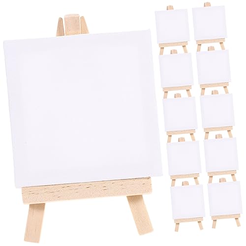 LALAFINA 18 Sätze Bemalen von Leinwänden mit Staffelei painting set for für künstler Mini-Zubehör Staffeleien für Kunsthandwerk Multifunktions-Malleinwand malen Holz von LALAFINA