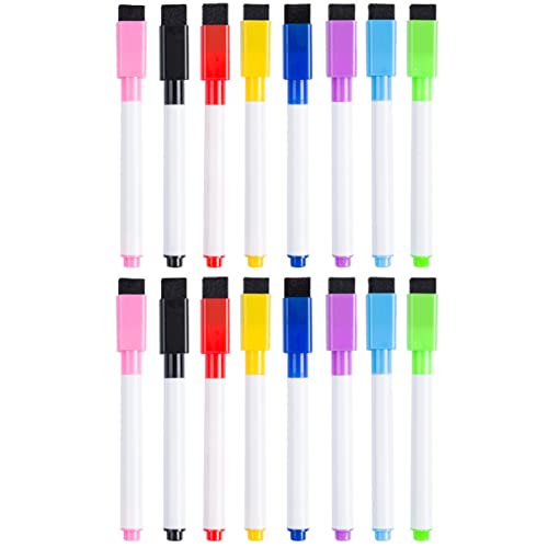 LALAFINA 18 Stk Whiteboard-stift Tragbare Trockenlöschmarker Praktische Trocken Abwischbare Marker Bürobedarf Magnetische Whiteboard-marker Bürozubehör Magnetische Markierungsstifte Abs von LALAFINA