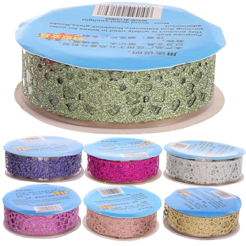 LALAFINA 1set Spitzenband Spender Streifen Scrapbook-klebeband Aus Spitze Wickelband Glitzeraufkleber Scrapbbok The Washi Tape Glitter Diy Klebeband Fotoalbumband Das Haustier 7rolls von LALAFINA