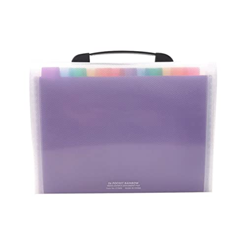 LALAFINA 1stk Mappe Mit Schnappverschluss Regenbogen-dateiordner Mehrschichtiger Ordner Schüler Zubehör Papierpakete Ordnertasche Colorful von LALAFINA