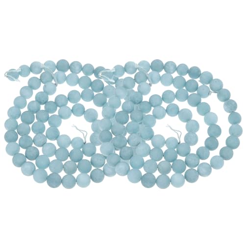 LALAFINA 2 Aquamarinperlen wheinatsgeschenke gemstone beads raumdeko bastelzeug Perlenhalskette Kit zur Herstellung von Perlenarmbändern Quetschperlen Schmuckperlen Abstandsperle Naturstein von LALAFINA