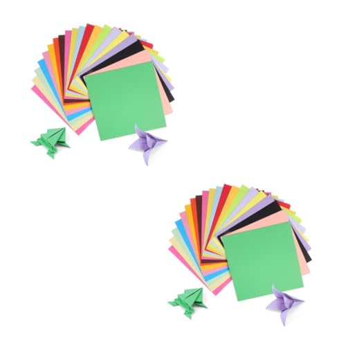 LALAFINA 2 Sätze Buntes Origami Quadratisches Papier Pastellpapier Zum Basteln Bunte Origami-papiere Farbiges Kartonpapier Farbpapier Zum Basteln Scrapbook-papier Zellstoff 200 Stück * 2 von LALAFINA