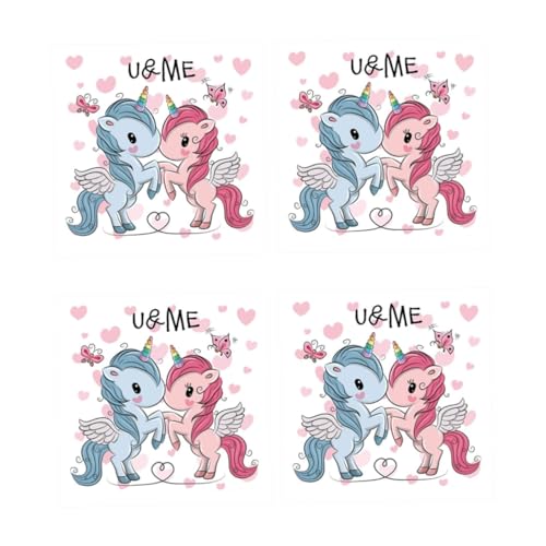 LALAFINA 2 Sätze Füllpflaster Unicorn Stickers Einhornsticker Mini Kaugummiautomat Für Kinder Kleidungs-transfer-patch Transferpatch Aufnähen Handdekor Aufkleber Einhorn-patch 2 Stück * 2 von LALAFINA