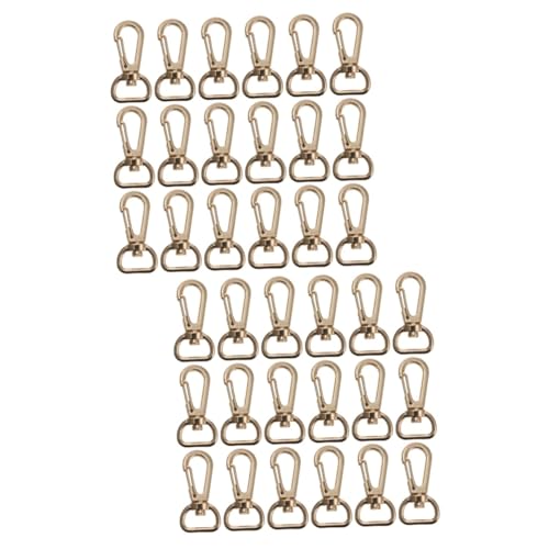 LALAFINA 2 Sätze Hakenfeder-hundeschnalle Schlüssel Keychain -verschluss Halter Geldbörse Pole Giteer Safe Kofferbeschriftungen Taschenzubehör Hakenschnalle Legierung Golden 20 Stück * 2 von LALAFINA