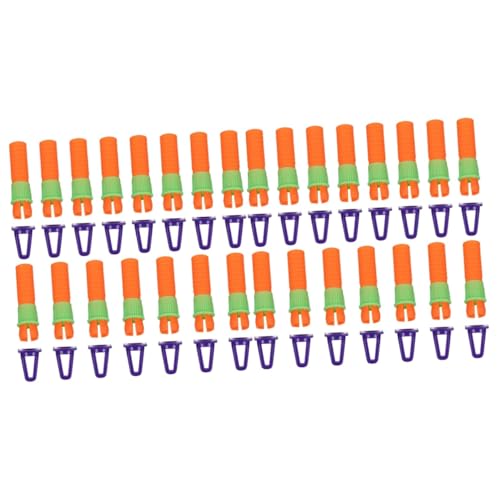 LALAFINA 2 Sätze Ölpastellverlängerer Wachsmalstift-verlängerungshalter Punkt Ölpastellkreide Bleistiftspitzer Kartenstick-verlängerungshalter Buntstifte Finger Plastik Orange 15 Stück * 2 von LALAFINA