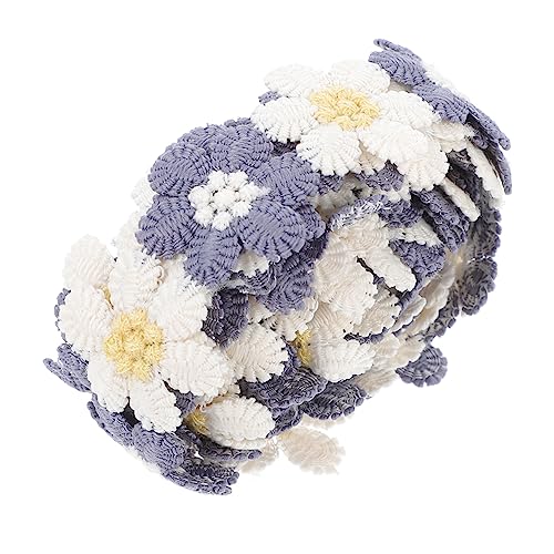 LALAFINA 2 Spitze haircharm haarsschmuck hochzeitstruhe dekoring geburtstagsfeier Dekoration Eukalyptus Anlage Vorhang Grün Zierband zum Nähen Nähmaterial Blumen trimmen Band Baumwolle Grey von LALAFINA