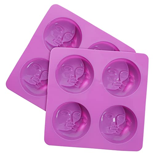 LALAFINA 2 Stück Seifenform Fondantformen Diy Formen Silikonformen Für Seife Backformen Keksform Silikon-diy-form Keksformen Zum Backen Silikonformen Zum Backen Kieselgel Violett von LALAFINA