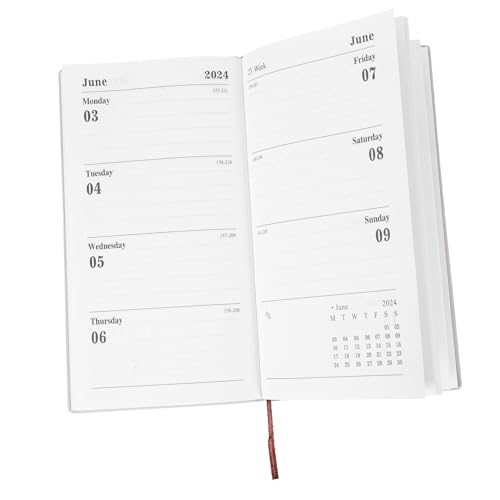 LALAFINA 2024 Klappkalender für den Schreibtisch Mini-Notizbuch trocken abwischbarer Kalender Planerordner kippen büroartikel bürobedarf Memoboard Tagesplaner Notizblock aus Papier Pu Rosa von LALAFINA