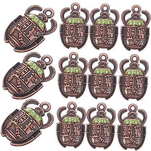 LALAFINA Halskette Skarabäus Ägyptischer Set Metall Charms Schlüssel Charms Antiker von LALAFINA