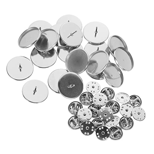 LALAFINA 20er Set Edelstahl Broschen Basen Für DIY Bastelprojekte Sicherheits Broschenunterlagen Making Trays Für Kreative Schmuckgestaltungen Durchmesser Ca 20mm von LALAFINA