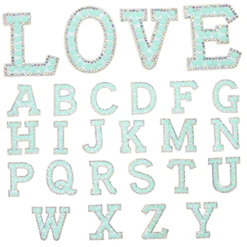 LALAFINA 26 Stück Glitzer Buchstaben Patch Set Selbstklebende Und Aufbügelbare Buchstaben Für Kreative DIY Projekte Basteln Kleidung Karten Und Mehr Englisches Alphabet Funkelndem von LALAFINA