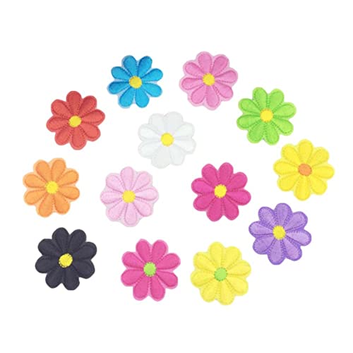 LALAFINA Zweifarbige Sonnenblumen-stickerei-aufnäher Dekorative Aufnäher Zum Aufbügeln für Kinderkleidung Basteln 26-teiliges Set von LALAFINA