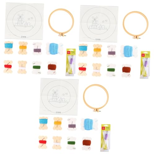 LALAFINA 2St Bastelwerkzeug für Crewel-Sticksets Stoff Tischstickrahmen Stickerei-Organizer Nähen Stickgarn bastelset basteln für Stickformfaden Stickerei-Basis-Kit von LALAFINA