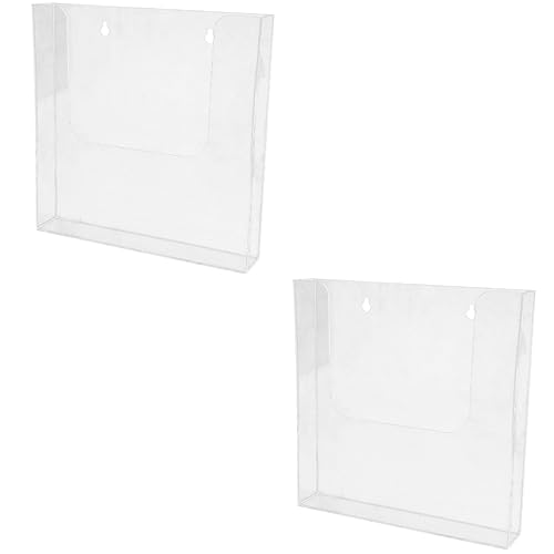 LALAFINA 2St Prospektständerhalter Kabel Magazinhalterung Clip Bandspender Karte aufbewahrungsdose storage boxes stauboxen Aufbewahrungsbehälter Vertikaler Datei-Organizer Acryl Transparent von LALAFINA