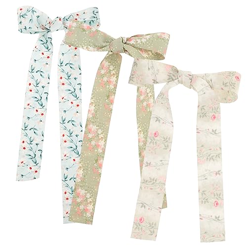 LALAFINA 3 Rollen Frühlingsblumen-Blumenband seidenband ribbon textilklebeband Geschenkverpackungsband geschenkband rotes Band Stifte Kränze Bänder Bandverzierungen Partygebrauchsband Stoff von LALAFINA