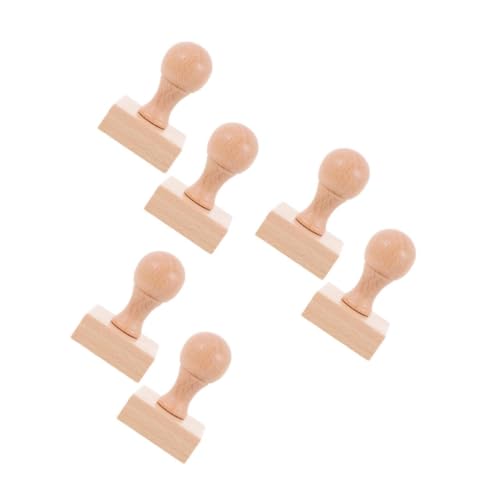 LALAFINA 3 Sätze 3 Sets Kinder Stempel Briefmarken Handgefertigt Holzstempel Holzstempel Prägestempel Holzhandwerksstempel Stempel Lustiger Bürobedarf Hölzerne 2 Stück * 3 von LALAFINA