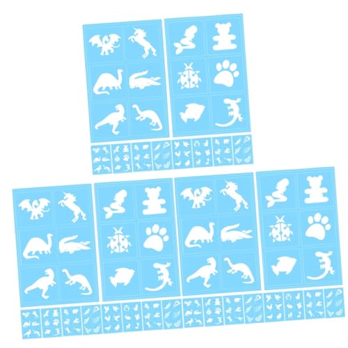 LALAFINA 3 Sätze Gesichtsbemalungsvorlagen Malschablonen Für Wände Kinderschminken Schablonen Cosplay Schablonen Vorlagen Zum Malen Tattoo-schablonen Papier Blue 10 Stück * 3 von LALAFINA