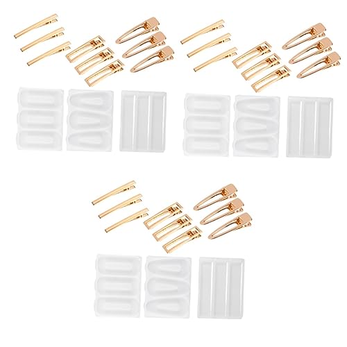 LALAFINA 3 Sätze Haarnadel-formenset Selber Machen Diy-haarspangen-set Silikonformen Für Haarspangen Formenbausatz Krawattenverschluss Kopfschmuck Haarbandform Selber Machen 12 Stück * 3 von LALAFINA