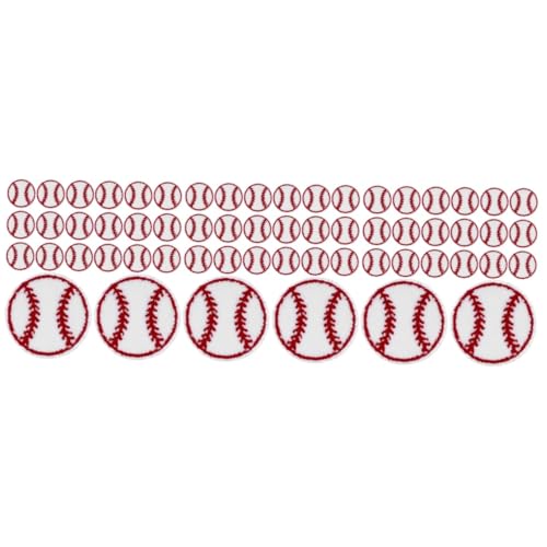 LALAFINA 3 Sätze Handbuchzubehör Kleidungspatches Dekorative Stoffapplikationen Dekorative Baseball-patches Zarte Hutflecken Kleiderflicken Aufbügeln Handtuchstickerei 20 Stück * 3 von LALAFINA