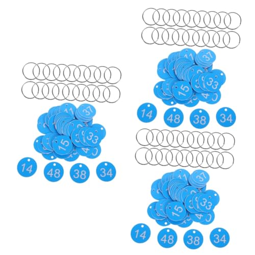 LALAFINA 3 Sätze Ventiletikett Nummernschild Nummerierte Plastikschilder Nummerierte Schilder Für Das Ventil Schlüsselanhänger Metall Schlüsselanhänger Mit Etiketten Abs Ausweis Runden Büro von LALAFINA