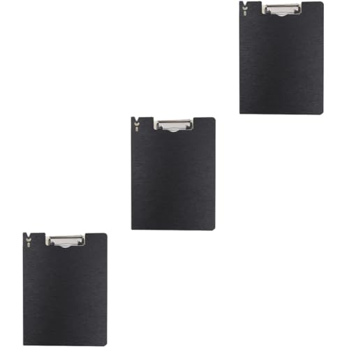 LALAFINA 3 Stk Papierhalter Klemmbrett Clips Klemmbrett Aus Aluminium Bindemittel Zwischenablage Schule Faltbares Klemmbrett Pflege Zurück Zu Schulmaterial Büroklammern Planke Stand Black von LALAFINA