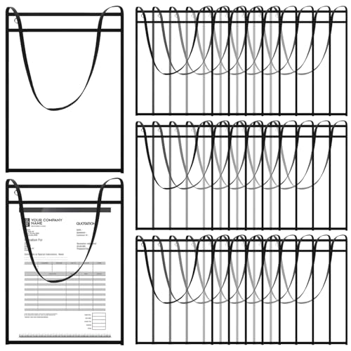 LALAFINA 30 Stk Hängender Tickethalter Wiederverwendbar Lagerregalrolle Ticketinhaber Wandorganizer Fürs Büro Poster-aufbewahrungsrohr Büromaterial-organizer Fahrkarte Tasche Black Vlies von LALAFINA