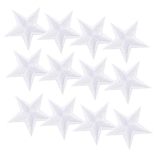 LALAFINA 30st Stern-stickpatch Namensetiketten Glänzend Reversibel Der Patch Blau Reflektierend Nähen Sie Strass-patches Gold Nussknacker Stoffflicken Für Kleidung Abs Weiß Polyester von LALAFINA