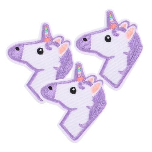 LALAFINA 3St Einhorn-Patch Lipgloss für bestickt Kleidungsflicken Stickerei Kinderspielzeug Flecken bastelset basteln für unicorn stickers Patch-Einhorn Taschen-Patch von LALAFINA