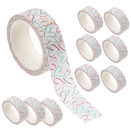 LALAFINA 3sets Liebe Taschenband Karte Zeitschrift Herz Whiteboard Farben Und Muster Von Klebeband Scrapbook Scheckheft Dekoratives Band Washi-tape Handkontoband Diy-bänder Papier 10rolls*3 von LALAFINA