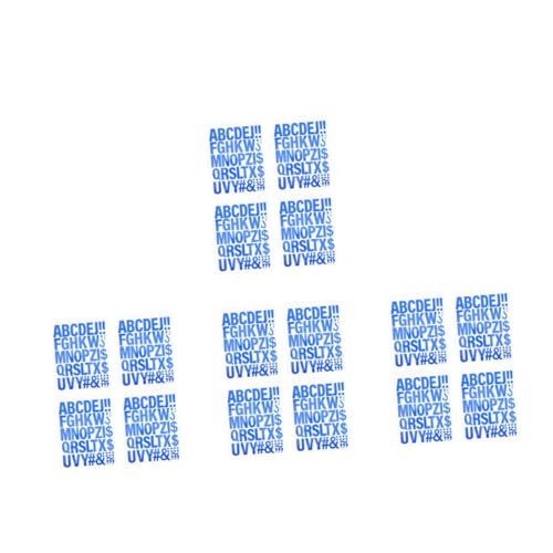 LALAFINA 4 Sätze Aufbügelbare Alphabet-stoffaufkleber Bügelpatches Vinyl Aufnäher Kleidung Verzierung Stoffbuchstaben Buchstaben- Und Zahlenaufkleber Blaue Namensaufkleber Blue 4 Stück * 4 von LALAFINA