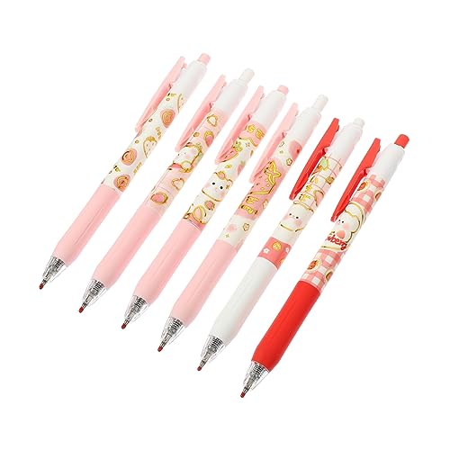 LALAFINA 4 Sätze Gel Stift Rosa Stift Gravierter Stift Tinte Weißer Markierungsstift Nachfüllbarer Stift Flair-stifte Stifte Mit Radiergummi Versenkbare Stifte Abs Colorful 6 Stück * 4 von LALAFINA