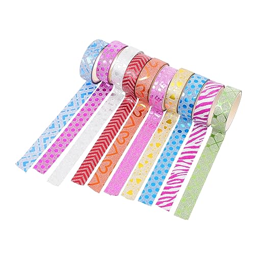 LALAFINA 4 Sätze Glitzerband Plakatband Hübsches Band Bandspender Punkt Wiederverwendbar Klebeband The Washi Tape Glitzer-scrapbook-klebebänder Scrapbook-sticker Selber Machen 20 Stücke * 4 von LALAFINA