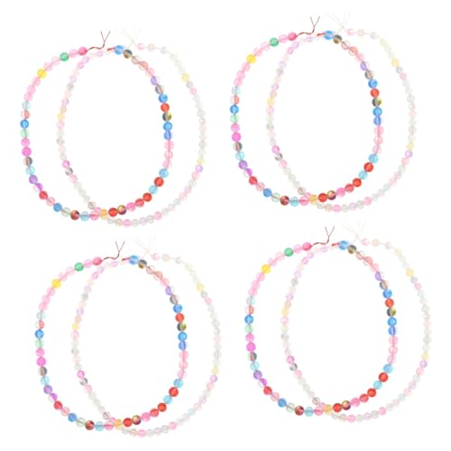 LALAFINA 4 Sätze Glitzerstein Kristallperlen Schmuck Draht Kit Zur Schmuckherstellung Bausatz Beads for Bracelets Glasperlen Schmuckperlen Basteln Sie Lose Perlen Colorful 2 Saiten * 4 von LALAFINA