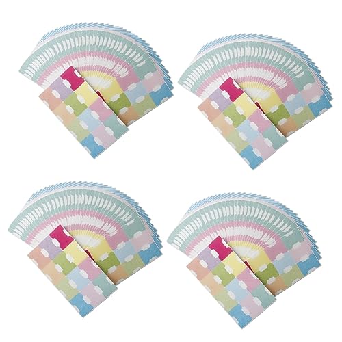 LALAFINA 4 Sätze Index-label Sticky Tabs Colored Tabs Divider Tabs Klebrige Buchregisterkarten Etiketten Aufkleber Büromaterial Seitenindexmarkierungen Verbundwerkstoff 50 Blatt*4 von LALAFINA