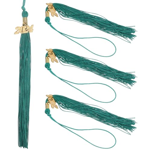 LALAFINA 4 Stück Graduierungskappe Quasten Abschlussdekor Abschlusskappen Quaste Abschlusskappen-Fotocharme personalisierter Abschluss Abschlusshut Quasten Abschlussquaste Polyester Green von LALAFINA