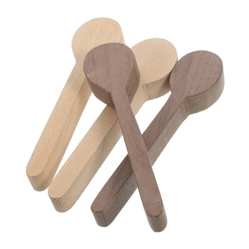 LALAFINA 4 Stück Holzlöffel spoon set kochlöffelset schnitz messer bastelbedarf woodcraft DIY-Löffelmaterial DIY Löffel schnitzen leere Kugeln DIY leerer Löffel Bastellöffel selber machen von LALAFINA