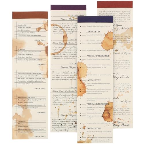 LALAFINA 4 Taschen-Phrase-Aufkleber buchstäbliche Aufkleber Zeitschriftenaufkleber Scrapbook-Kit Planer-Aufkleber Sammelalbum Wandtattoos Aufkleber DIY Bastelaufkleber Papier von LALAFINA