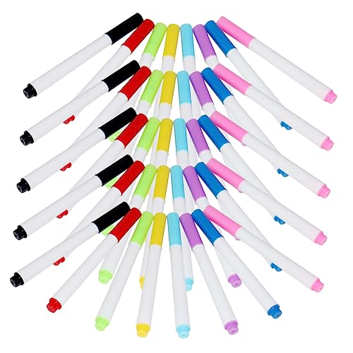 LALAFINA 40 Stück Löschbare Whiteboard Marker Mini Whiteboard Radierstifte Kreative Trocken Abwischbare Stifte Whiteboard Stifte Kalender Weiße Tafel Tragbare Whiteboard Marker von LALAFINA