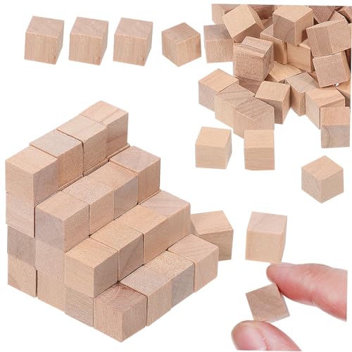 LALAFINA 400 Stück Bildungsblöcke kleine Würfelblöcke Bausteine unvollendete Alphabetblöcke building blocks for bastelmaterial Holzquadrate Holzrechtecke zum Basteln Lotusbaum von LALAFINA