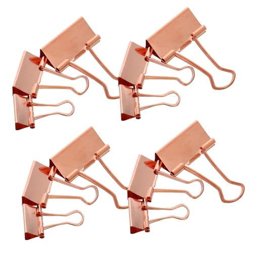 LALAFINA 42St Clip-Briefpapier bürobedarf büroklammern multifunktionale clips papierklammern Binder-Clips Büro-Dokumentenklammern Befestigungsclips für Dokumente Binderclip Metall Rose Gold von LALAFINA