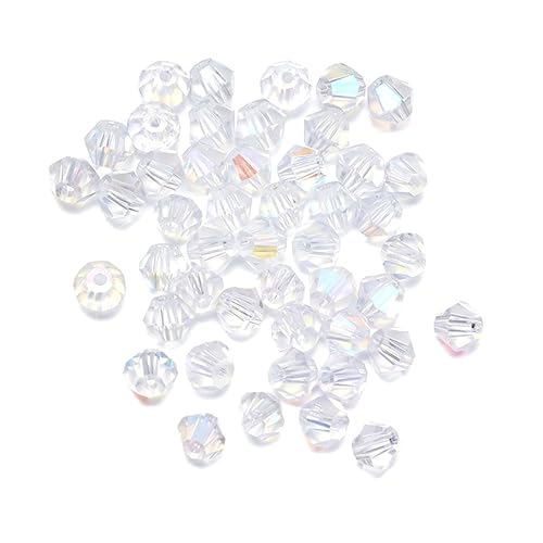 LALAFINA 4MM Kristallperlen Transparent Diamant Perlen Für DIY Schmuckherstellung Bastelzubehör Für Halsketten Und Armbänder Bastelmaterial Für Kreative Projekte von LALAFINA