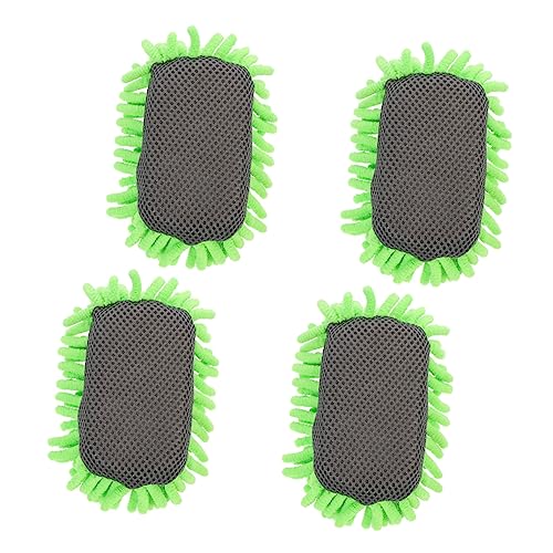 LALAFINA 4Pcs Reinigungsschwamm Brett Reiniger Trockener Eraserboard Wischer Wischer Whiteboard Eraser Waschmaschine Glastafel Eraser Schullieferungen Trockener Löschen Chenille Hellgrün von LALAFINA