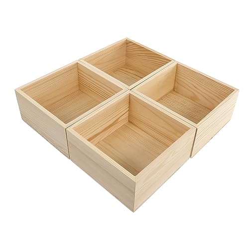 LALAFINA Schmuckschatulle Im Retro-stil 15 X 15 X 7 2 Cm Holztablett Aufbewahrungsbox Für Schmuck Organizer Naturmaterial von LALAFINA